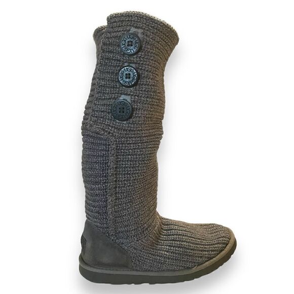 UGG Classic Cardy Tall Triplet Knit Sweater Boots - Picture 2 of 7